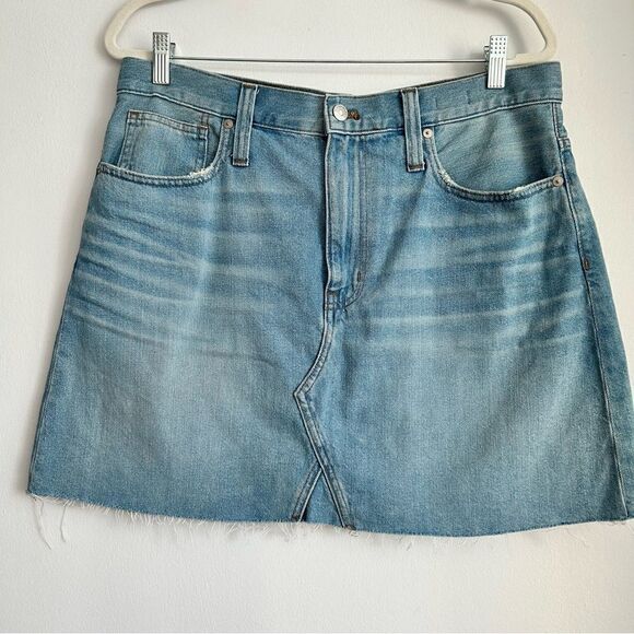 Madewell Rigid Denim A-Line Mini Skirt in Lovell Wash - Picture 3 of 11
